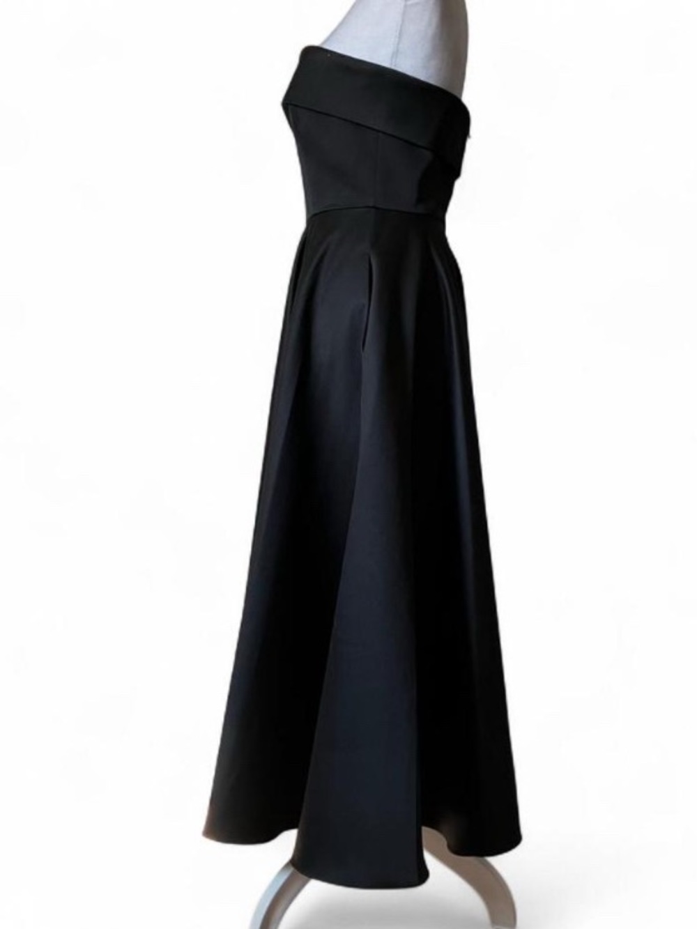 Jay Godfrey Black Pettigrew Strapless A-line Midi Dress size 4 - Picture 4 of 13